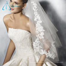 Tribunal Tren Strapless Lace Appliques Cetim A Line Wedding Dresses